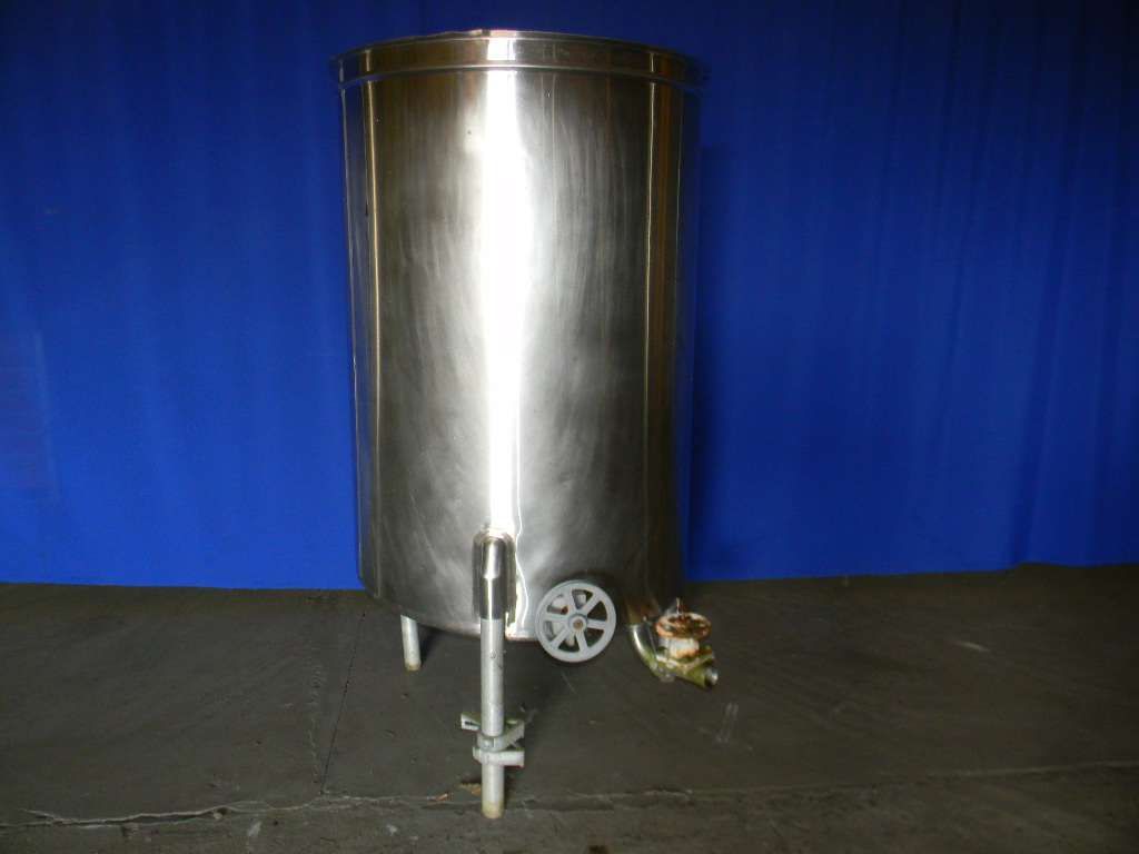Single Wall Vertical Agitated Stainless Steel Tank 312 Gallon 